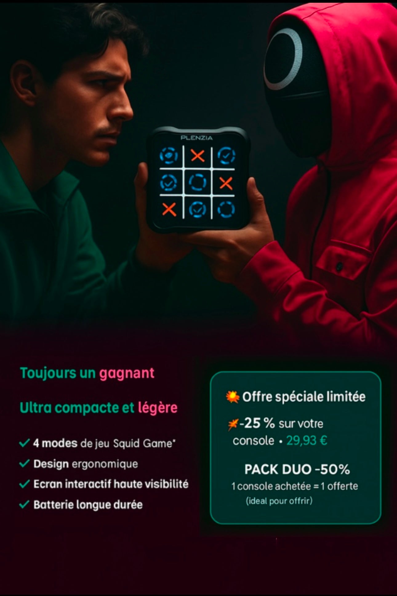 Squad Game™ - Console Universelle du Morpion + IA